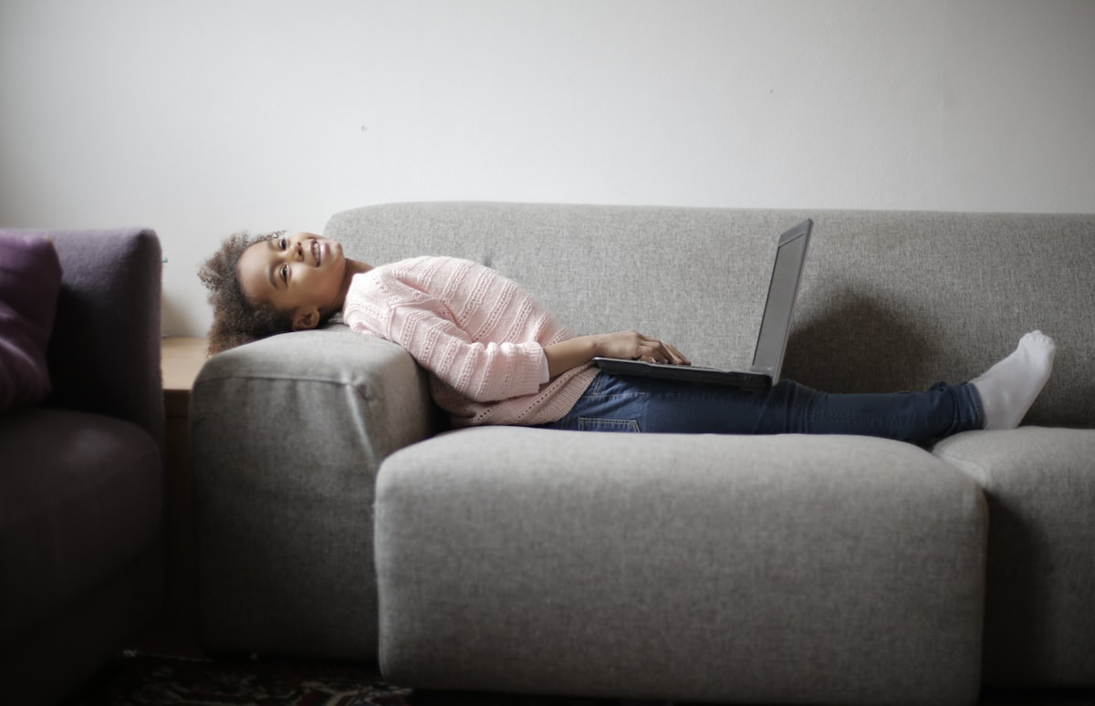 Professional taking a mindful break