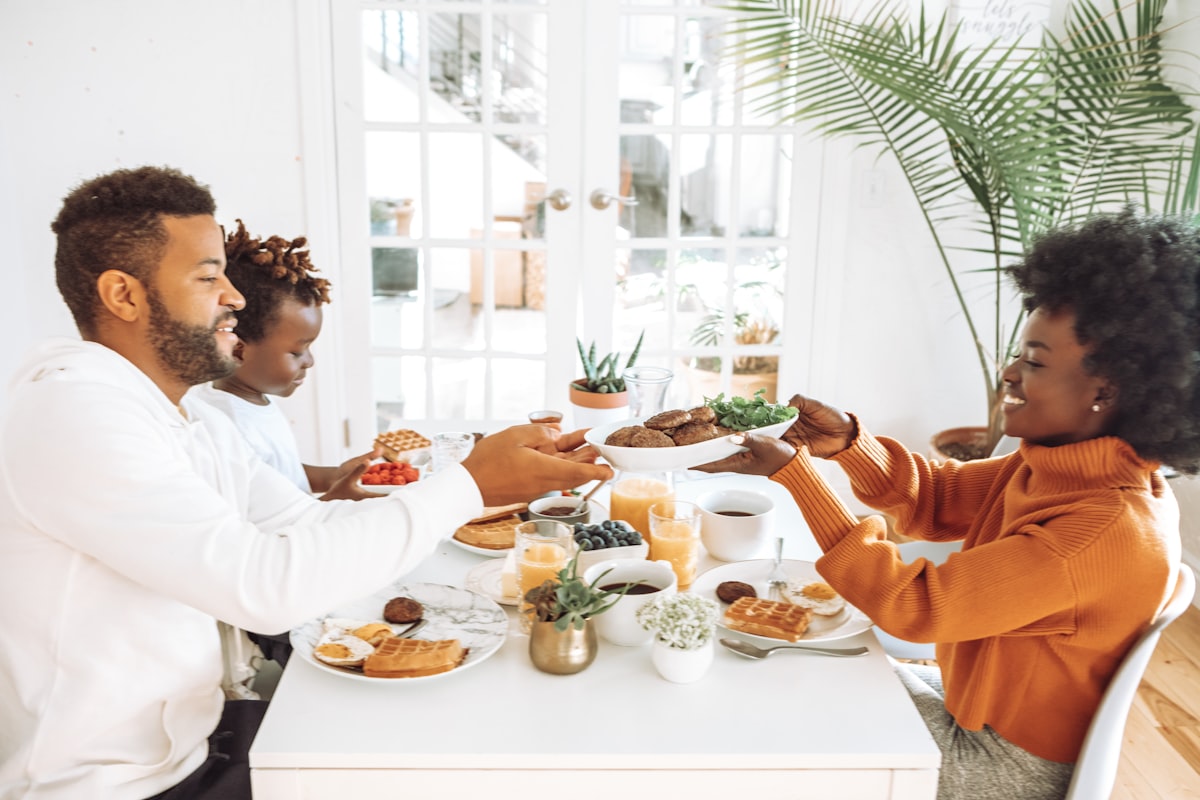 Person spending quality time with family